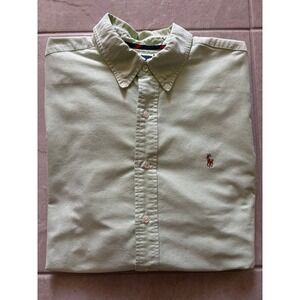 Ralph Lauren Oxford Shirt Mens XL Green Classic Preppy Old Money Luxury Cotton